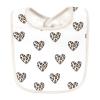 imageHudson Baby Infant Girl Cotton Bibs Plum Wildflower One SizeLeopard Hearts