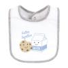 imageHudson Baby Infant Girl Cotton Bibs Plum Wildflower One SizeMilk and Cookies Better Together