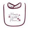 imageHudson Baby Infant Girl Cotton Bibs Plum Wildflower One SizePlum Wildflower