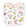 imageHudson Baby Infant Girl Cotton Bibs Plum Wildflower One SizeSoft Painted Floral