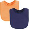 imageHudson Baby Unisex BabyDrooler Bib with Waterproof LiningBlue Orange