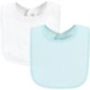 imageHudson Baby Unisex BabyDrooler Bib with Waterproof LiningGray Mint