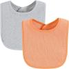 imageHudson Baby Unisex BabyDrooler Bib with Waterproof LiningGray Orange