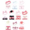 imageHudson Baby babygirls 20pc Headband and Socks GiftsetPink Blue Pink Gray