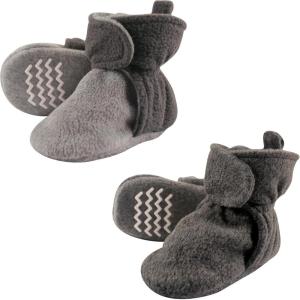 imageHudson Baby Baby Cozy Fleece Booties MultipackCharcoal 2pack