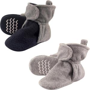imageHudson Baby Baby Cozy Fleece Booties MultipackGray Navy