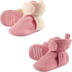 imageHudson Baby Baby Cozy Fleece Booties MultipackPink Cream