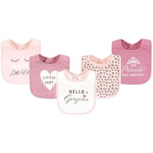 imageHudson Baby Infant Girl Cotton Bibs Plum Wildflower One SizeHello Gorgeous