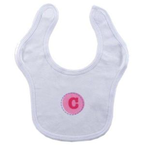 imageHudson Baby Personalized Initial Bib C Girl PinkRed
