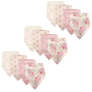 imageHudson Baby Unisex Baby Cotton Bandana Bibs Boho Flower One SizeBoho Floral 12pack