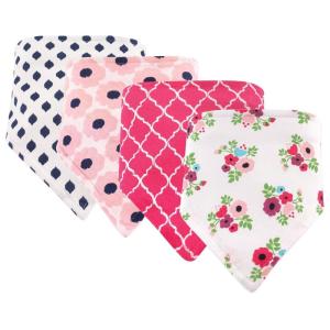 imageHudson Baby Unisex Baby Cotton Bandana Bibs Boho Flower One SizeFloral