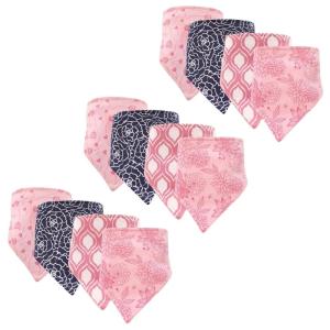 imageHudson Baby Unisex Baby Cotton Bandana Bibs Boho Flower One SizeModern Floral 12pack