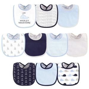 imageHudson Baby Unisex Baby Cotton and Polyester Bibs Moon And Back One SizeIm Whaley Handsome