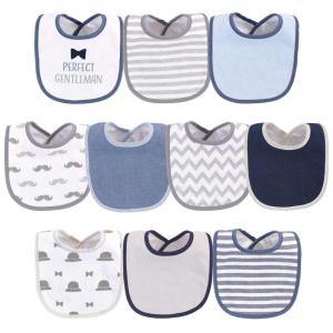 imageHudson Baby Unisex Baby Cotton and Polyester Bibs Moon And Back One SizePerfect Gentleman