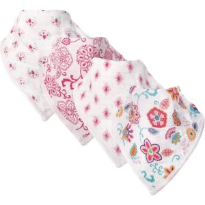 imageHudson Baby Unisex Baby Muslin Cotton Bandana BibsFloral