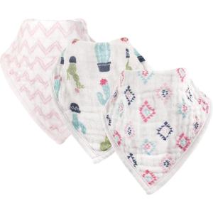 imageHudson Baby Unisex Baby Muslin Cotton Bandana BibsPink Aztec