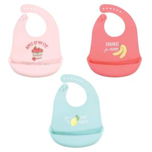 imageHudson Baby Unisex Baby Silicone Bibs Fancy One SizeApple of My Eye