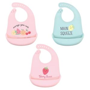 imageHudson Baby Unisex Baby Silicone Bibs Fancy One SizeCute Fruit