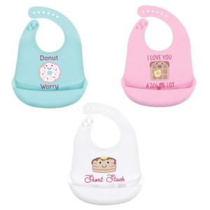 imageHudson Baby Unisex Baby Silicone Bibs Fancy One SizeDonut