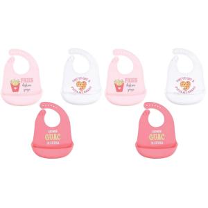 imageHudson Baby Unisex Baby Silicone Bibs Fancy One SizeFries Before Guys