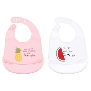 imageHudson Baby Unisex Baby Silicone Bibs Fancy One SizeFruits