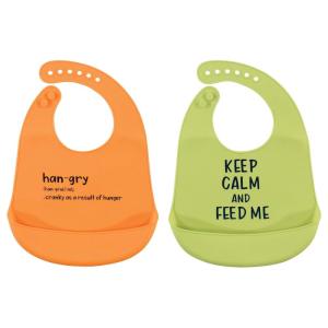 imageHudson Baby Unisex Baby Silicone Bibs Fancy One SizeHangry
