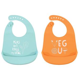 imageHudson Baby Unisex Baby Silicone Bibs Fancy One SizeKale