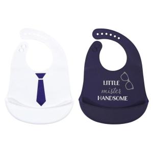 imageHudson Baby Unisex Baby Silicone Bibs Fancy One SizeLittle Mister Handsome