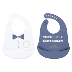 imageHudson Baby Unisex Baby Silicone Bibs Fancy One SizeMommys Little Gentleman