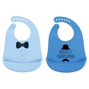 imageHudson Baby Unisex Baby Silicone Bibs Fancy One SizePerfect Gentleman