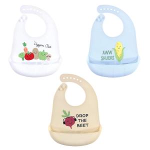 imageHudson Baby Unisex Baby Silicone Bibs Fancy One SizeVeggies