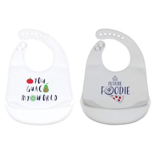 imageHudson Baby Unisex Baby Silicone Bibs Fancy One SizeYou Guac My World