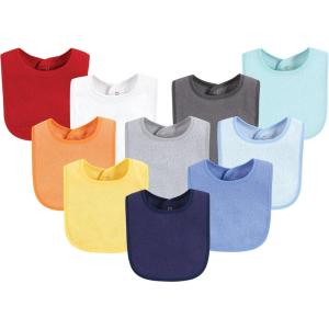 imageHudson Baby Unisex BabyDrooler Bib with Waterproof LiningBlue Red