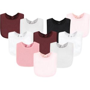 imageHudson Baby Unisex BabyDrooler Bib with Waterproof LiningPink Burgundy