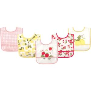 imageHudson Baby Waterproof Bib with Crumb Catcher PocketStrawberry