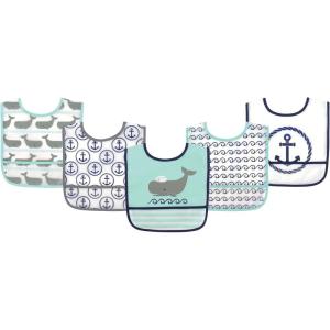 imageHudson Baby Waterproof Bib with Crumb Catcher PocketWhale