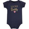 imageHudson Baby Unisex Baby Cotton Bodysuits Girl Daddy Pink Navy 03 Months