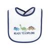 imageHudson Baby Unisex Baby Cotton Terry Drooler Bibs with Fiber Filling Girl Fox One SizeBoy Dino