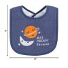 imageHudson Baby Unisex Baby Cotton Terry Drooler Bibs with Fiber Filling Girl Fox One SizeGalactic Explorer