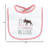 imageHudson Baby Unisex Baby Cotton Terry Drooler Bibs with Fiber Filling Girl Fox One SizeGirl Moose Bear