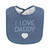 imageHudson Baby Unisex Baby Cotton Terry Drooler Bibs with Fiber Filling Girl Fox One SizeI Love Daddy Coronet Blue