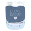 imageHudson Baby Unisex Baby Cotton Terry Drooler Bibs with Fiber Filling Girl Fox One SizeI Love Daddy Coronet Blue