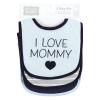 imageHudson Baby Unisex Baby Cotton Terry Drooler Bibs with Fiber Filling Girl Fox One SizeI Love Mommy Lt Blue