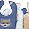 imageHudson Baby Unisex Baby Cotton Terry Drooler Bibs with Fiber Filling Girl Fox One SizeRaccoon