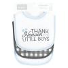 imageHudson Baby Unisex Baby Cotton Terry Drooler Bibs with Fiber Filling Girl Fox One SizeThank Heaven Blue Stars