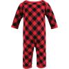 imageHudson Baby Unisex Baby Thermal Coveralls 2pkBuffalo Plaid Leopard