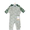 imageHudson Baby Unisex Baby Thermal Coveralls 2pkSage Dinosaur