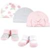 imageHudson Baby babygirls 10pc Cap and Socks SetRoyal Safari Pink Rose