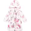 imageHudson Baby unisexbaby 2pc Plush Animal Face BathrobePink Floral Rose