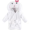 imageHudson Baby unisexbaby 2pc Plush Animal Face BathrobePink Unicorn Bunny